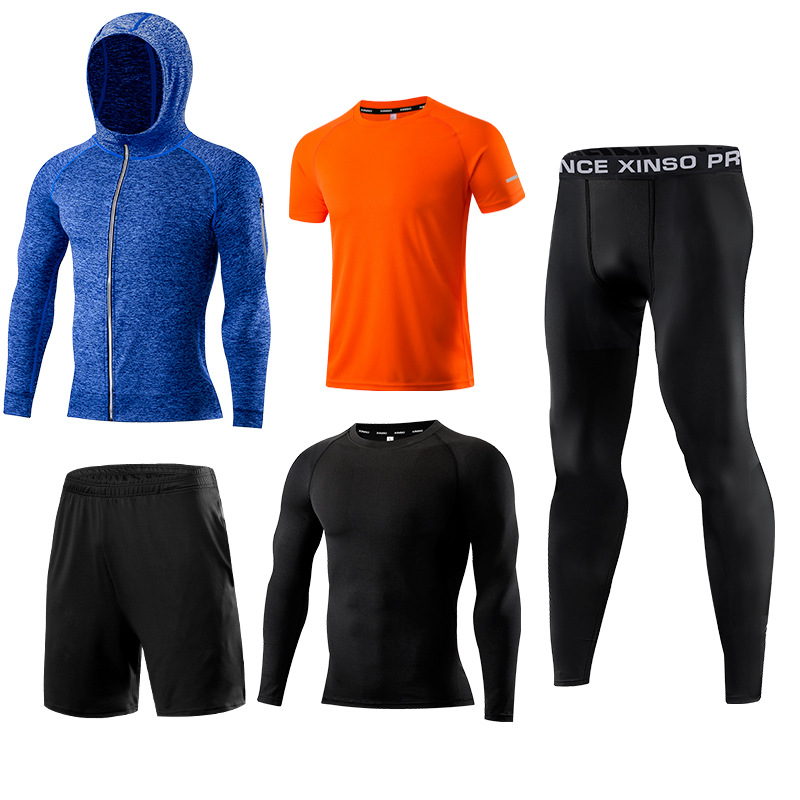 Running Gear Gym - 5-częściowy męski zestaw ubrań fitness szybkoschnący