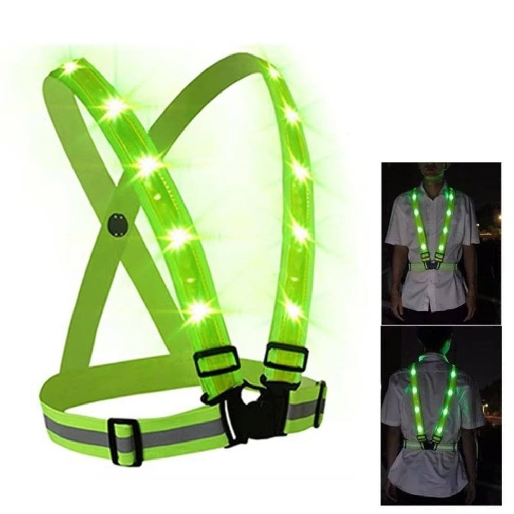 Reflective Running Gear Vest - Nowa poliestrowa kamizelka bezpieczeństwa LED z