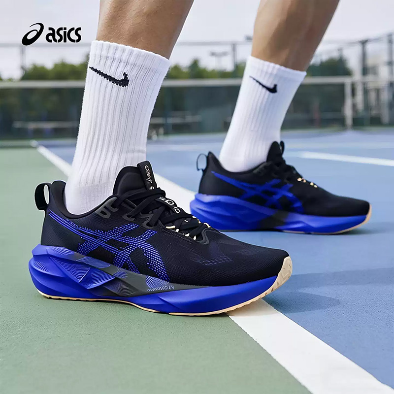 Running Gear Asics - Asics NOVABLAST 5 Czarne Królewskie Niebieskie