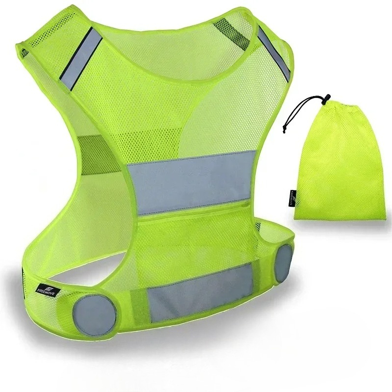 Reflective Running Gear Vest - 1 Zestaw Kamizelka Fluorescencyjna Budowlana na