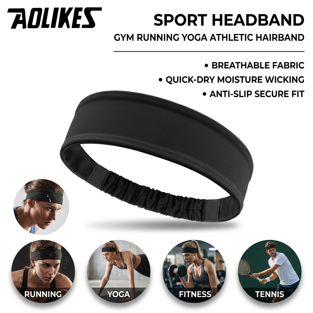 Poliestrowa opaska na głowę do – Running Gear Gym recenzja i cena
