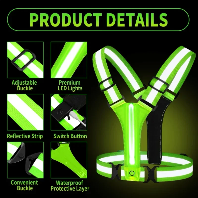Kamizelka odblaskowa LED do bi – Reflective Running Gear Vest recenzja i cena