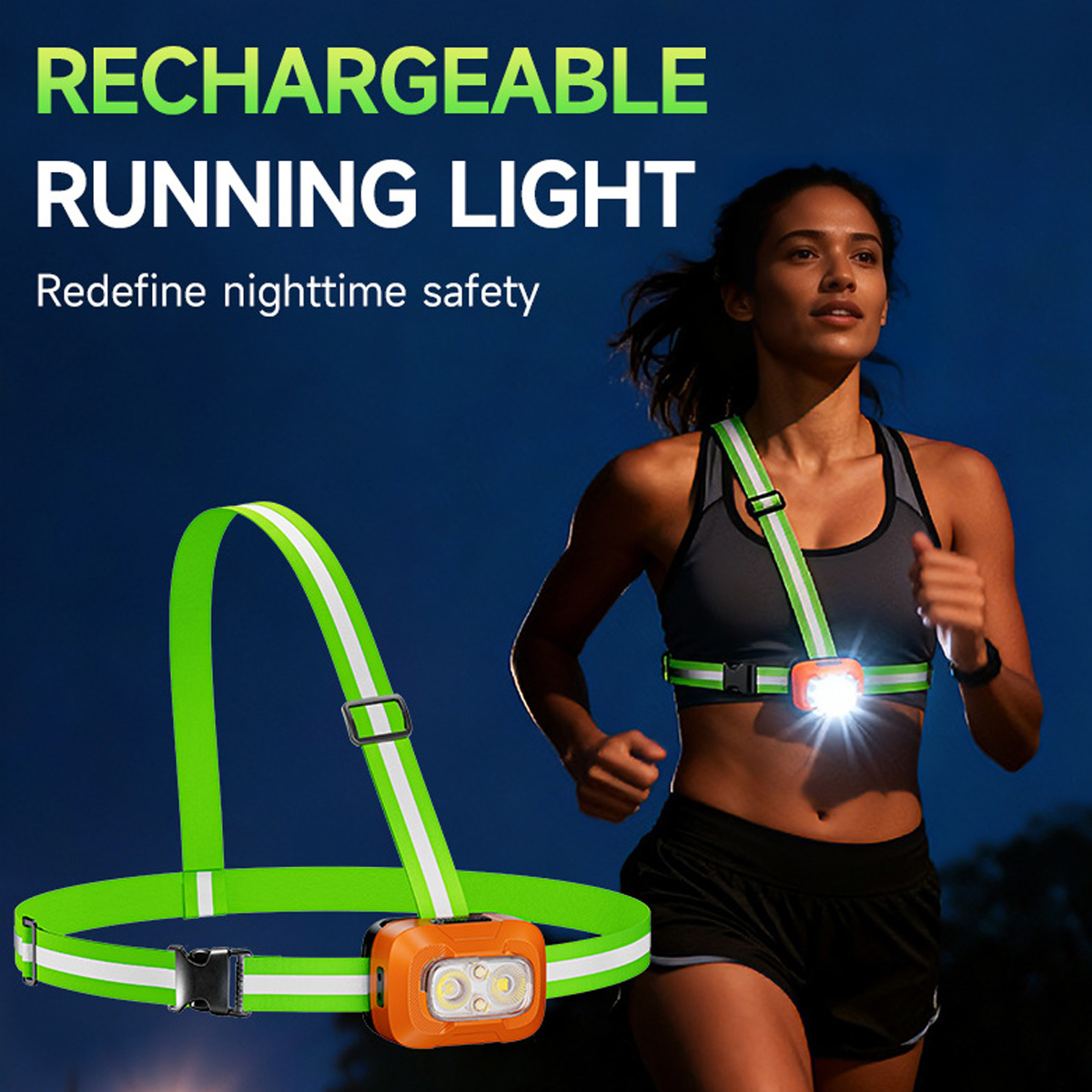 Światło do biegania, ładowane  – Reflective Running Gear Vest recenzja i cena