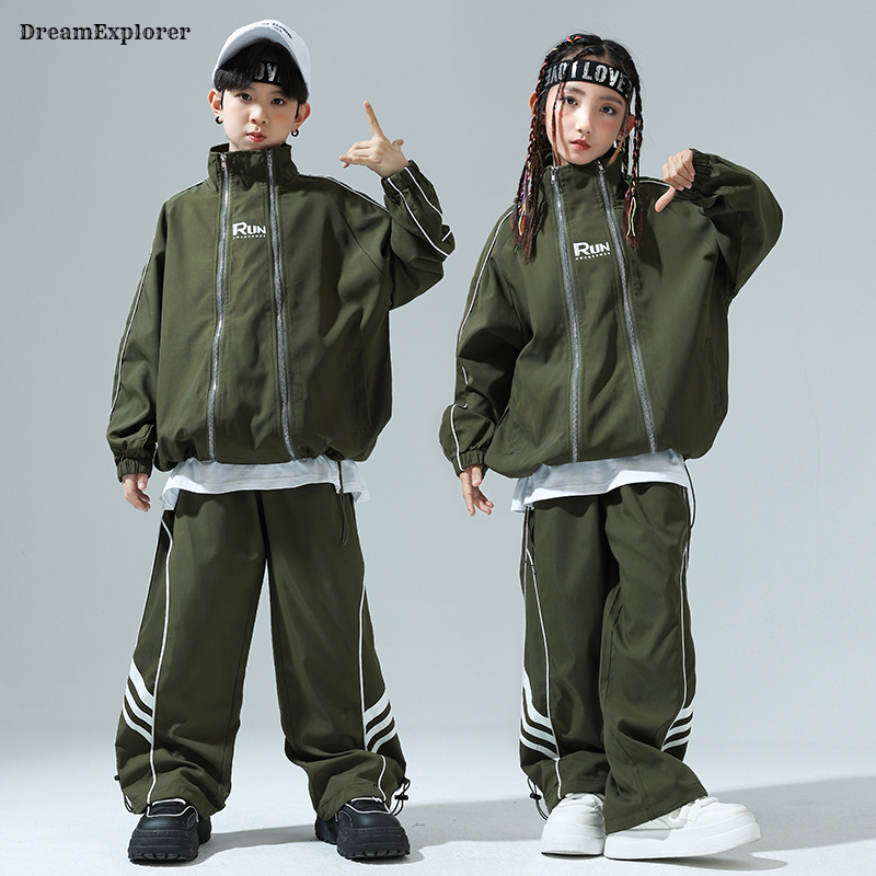 Chłopcy Hip Hop Zipper luźny p – Running Gear Kids recenzja i cena