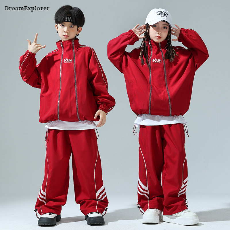 Chłopcy Hip Hop Zipper luźny p – Running Gear Kids recenzja i cena