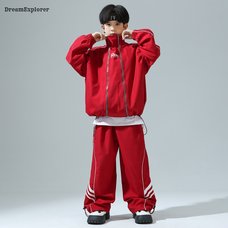 Chłopcy Hip Hop Zipper luźny p – Running Gear Kids recenzja i cena